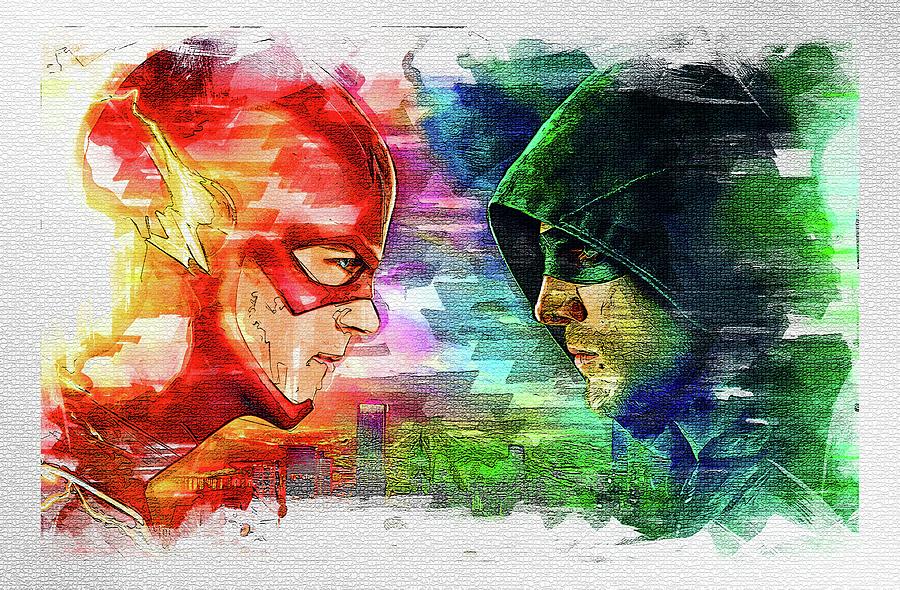 My Tv Show Crossover The Flash Barry Allen Grant Gustin Arrow Oliver Queen Stephen Amell Flash