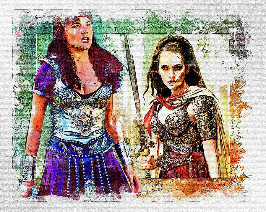 My Tv Show Xena Warrior Princess Xena painting artwork Drawing by ...