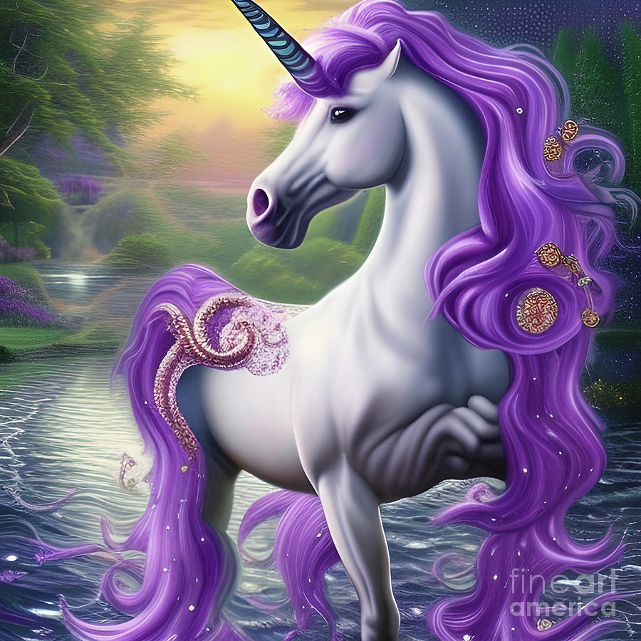My Unicorn  Digital Art by Debra Miller