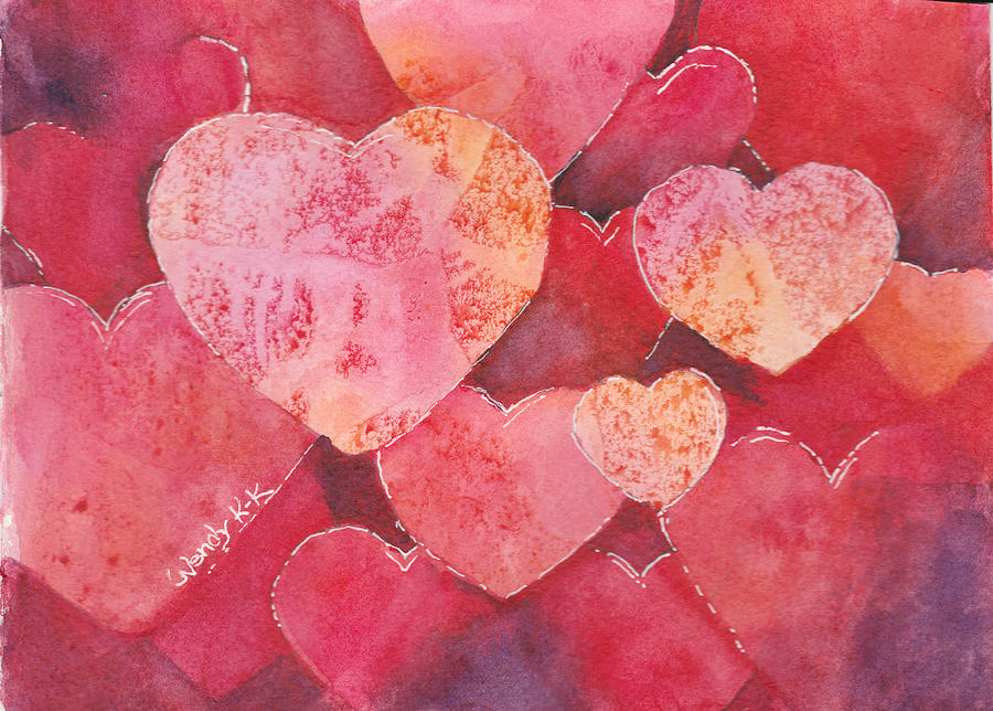 My Valentine Painting by Wendy Keeney-Kennicutt