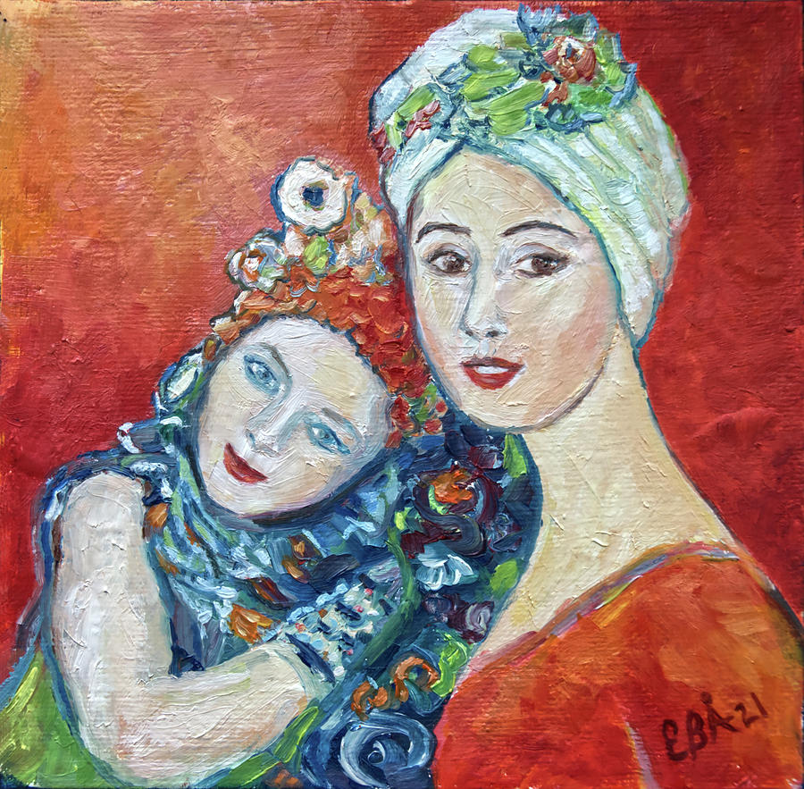 My version of Amis or Sisters Painting by Elaine Berger