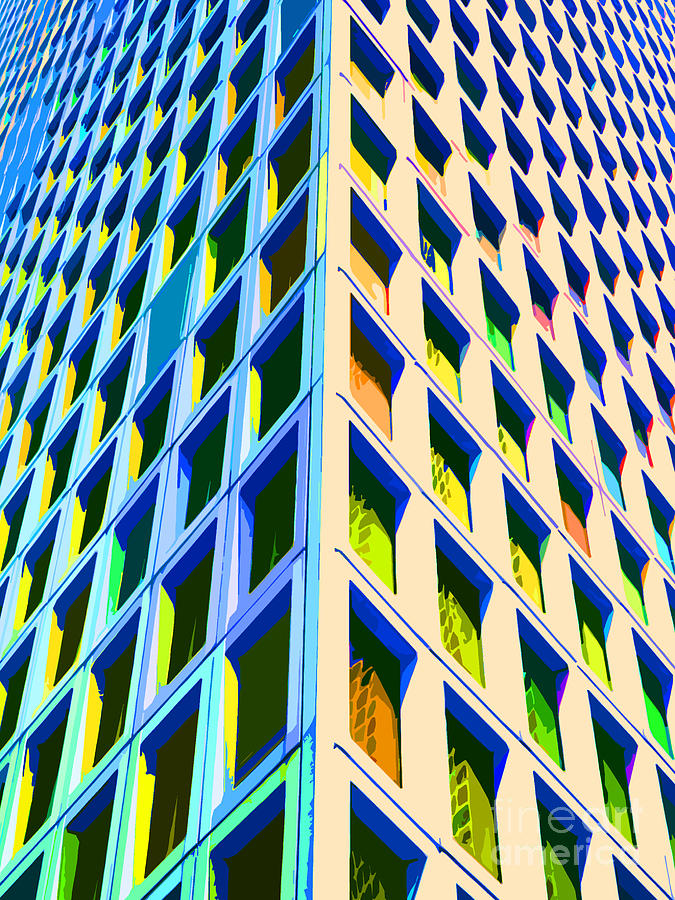 City Digital Art - My View from Cube Land by Edward Fielding