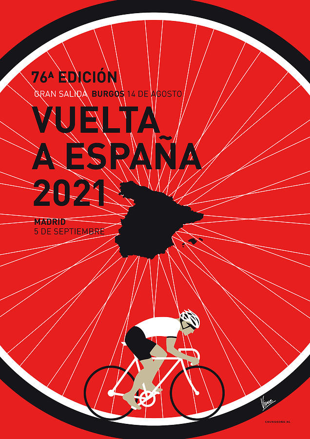 Paris Digital Art - My Vuelta A Espana Minimal Poster 2021 by Chungkong Art
