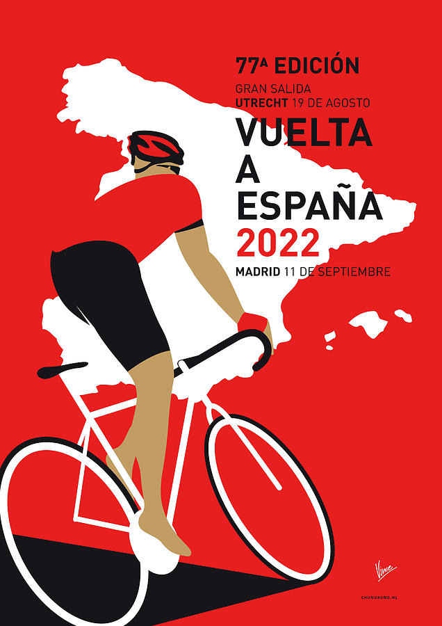 Paris Digital Art - My Vuelta A Espana Minimal Poster 2022 by Chungkong Art