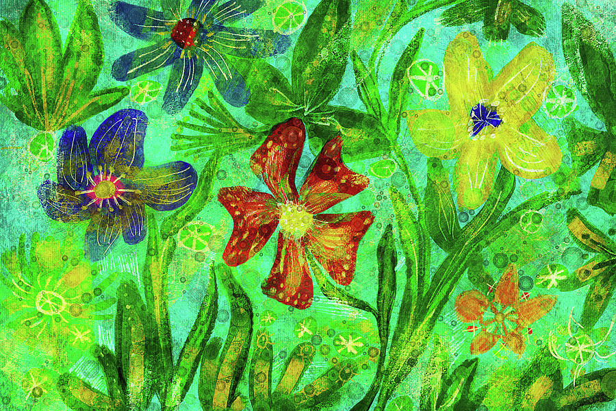 My Wild Garden Digital Art by Peggy Collins