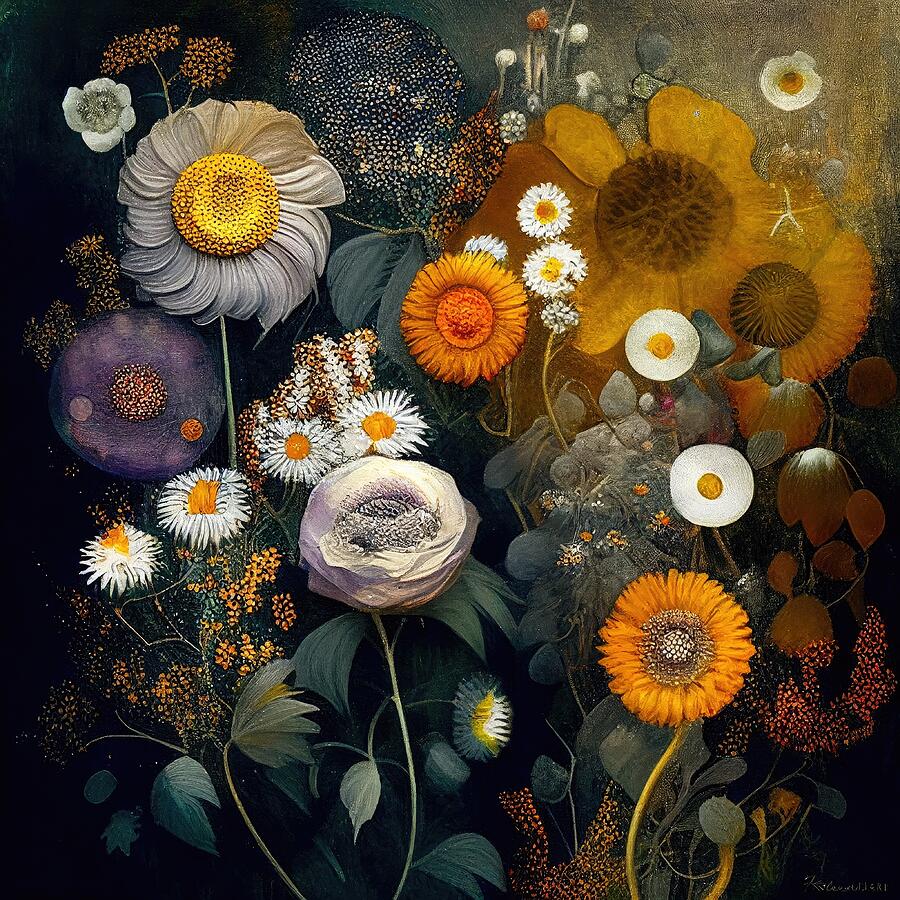Flower Painting - My wonderful Garden No.2 by My Head Cinema