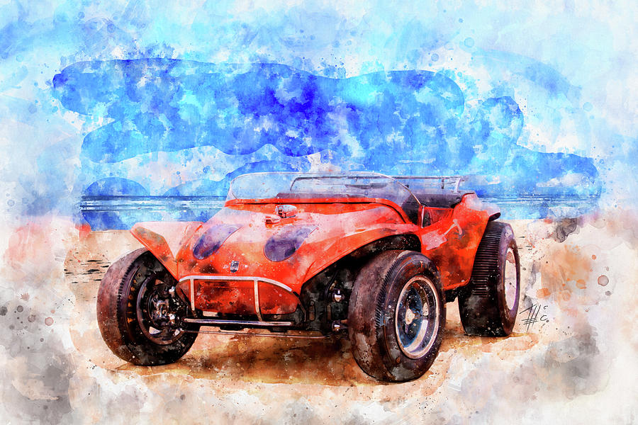 Myers Manx Dune Buggy Painting by Raceman Decker - Fine Art America