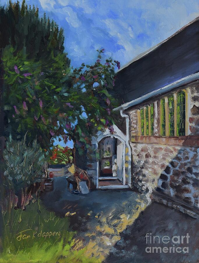 Mylor Bridge Church - UK Painting by Jan Dappen Mylor Bridge Church - UK Painting by Jan Dappen