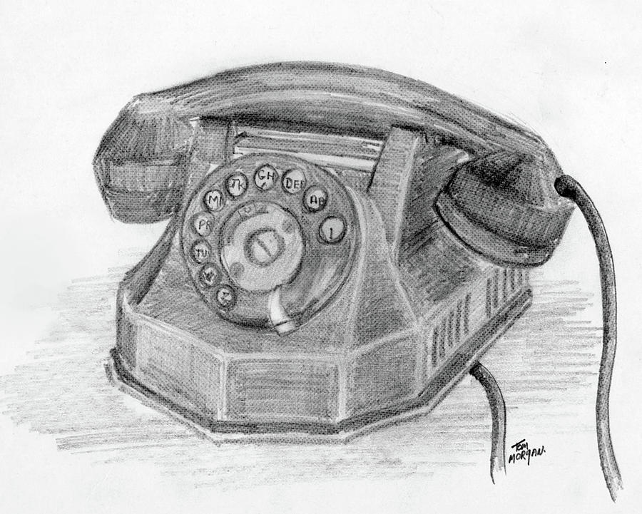 myPhone Drawing by Tom Morgan