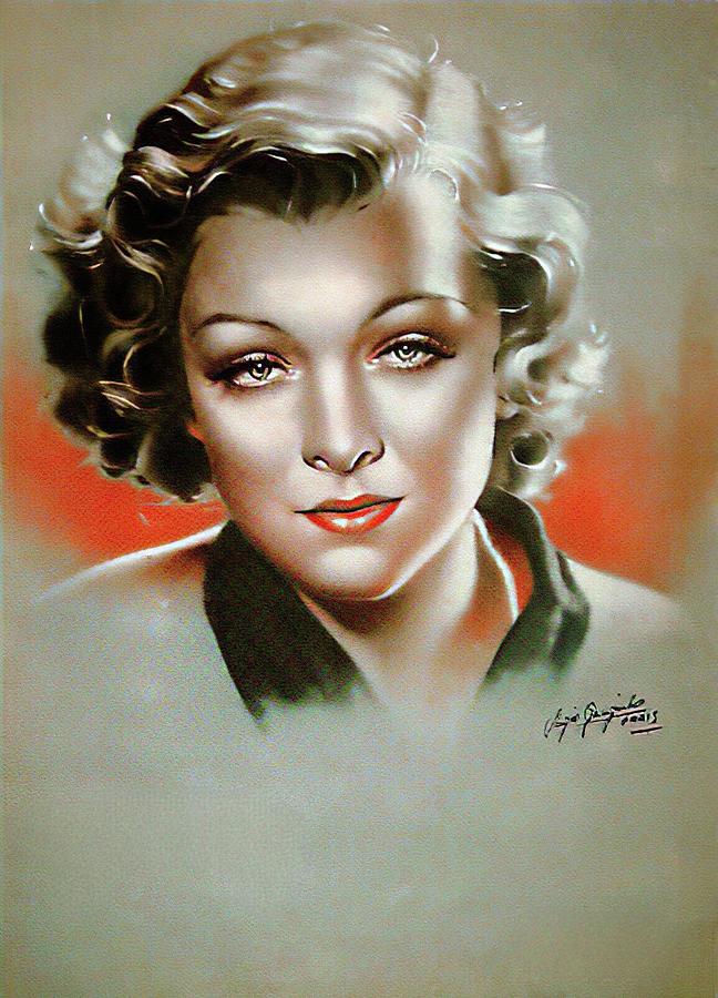 Myrna Loy painting by Sergio Gargiulo Painting by Stars on Art - Fine ...