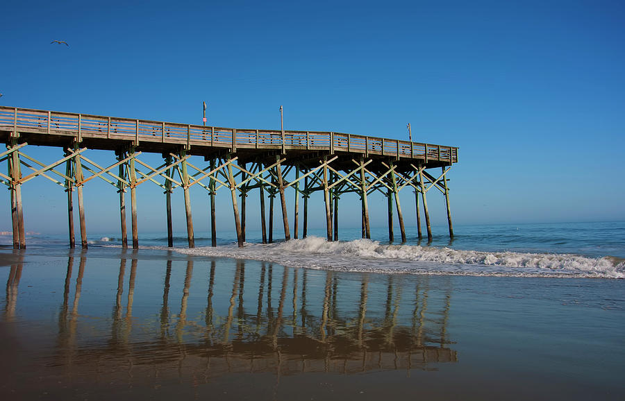 Myrtle Beach Photograph - Myrtle Beach Fishing Pier In February by Flees Photos