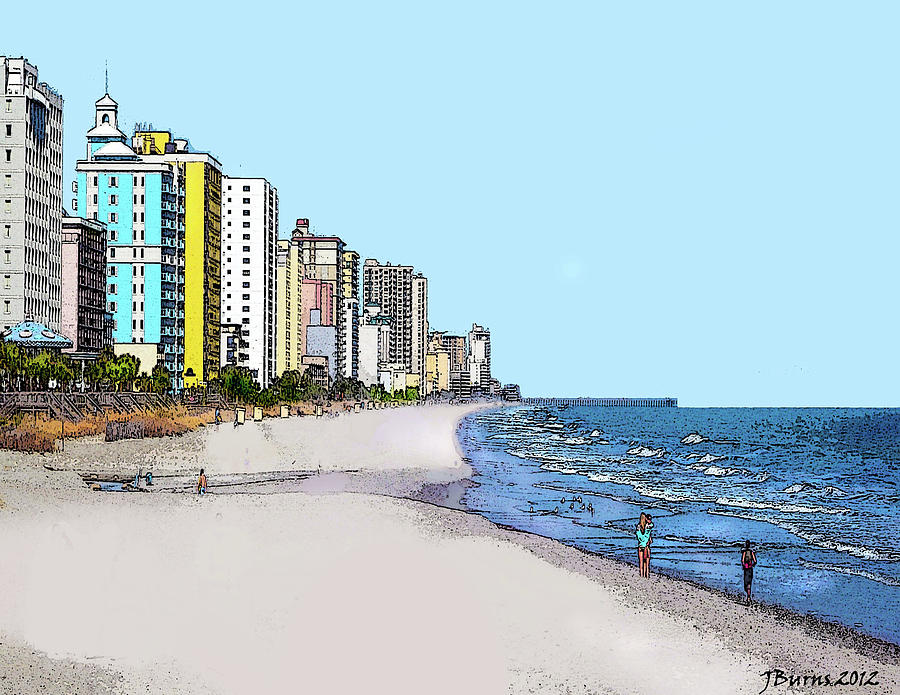 Myrtle Beach Painting By Joanne Burns Fine Art America