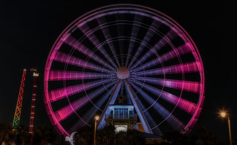 Ferris Wheel Photograph - Myrtle Beach Sky Wheel by Mountain Dreams