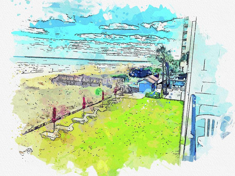 .Myrtle Beach, South Carolina Painting by Celestial Images Fine Art
