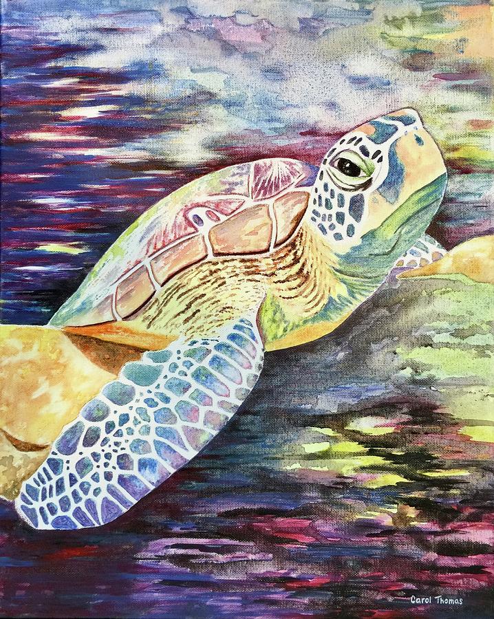 Myrtle The Turtle Painting By Carol Thomas Pixels