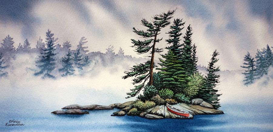 Mysteries in the Mist Painting by Karen Richardson