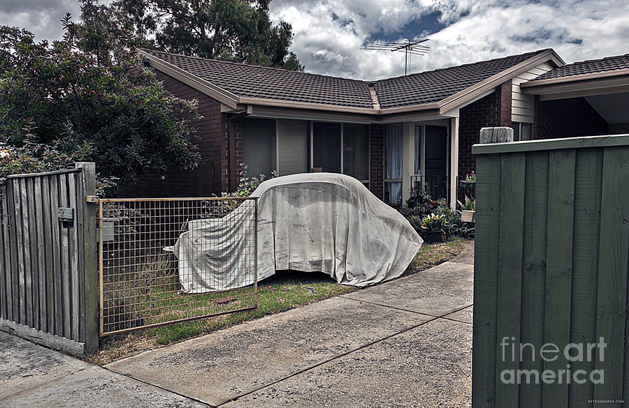 Mysterious Car Under Cover - Part of a Series Photograph by Retrographs