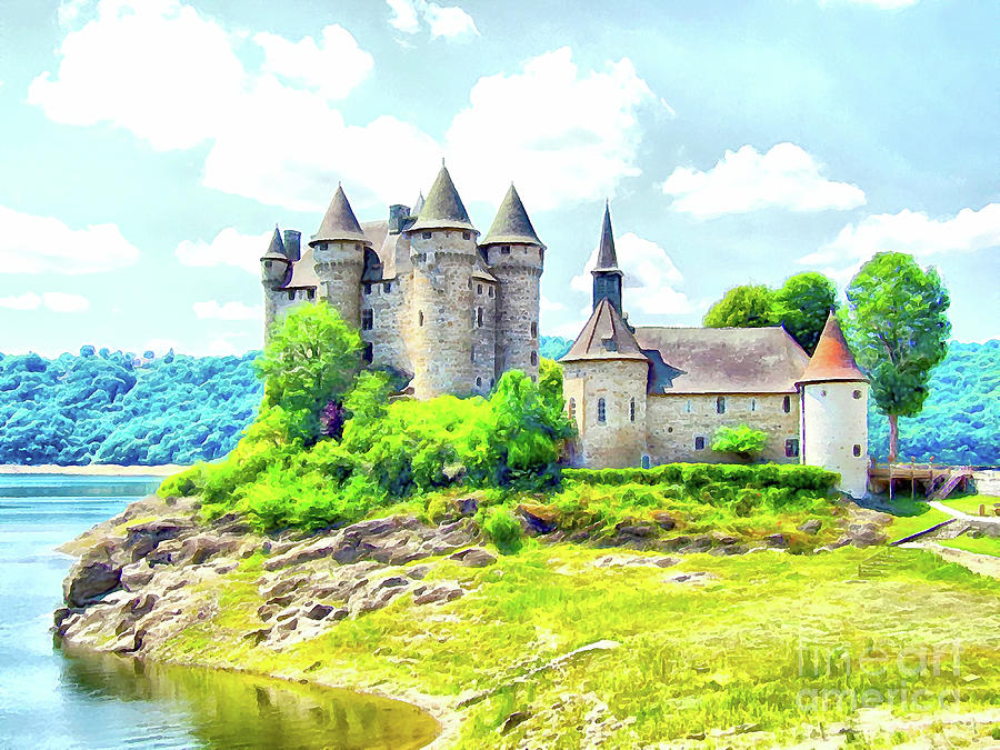 Mysterious Chateau de Val Digital Art by Joseph Hendrix