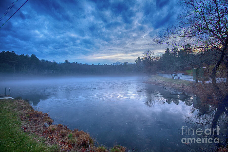 Mysterious Mist Photograph - Mysterious Mist on the Pond Milford PA by Renata Natale