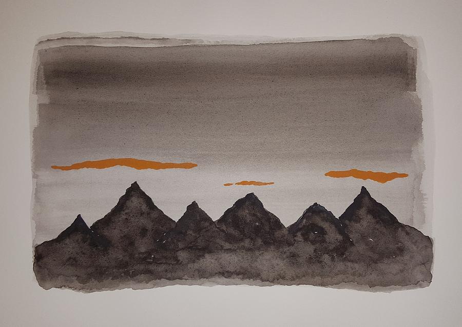 Mysterious Mountains Painting by John Klobucher