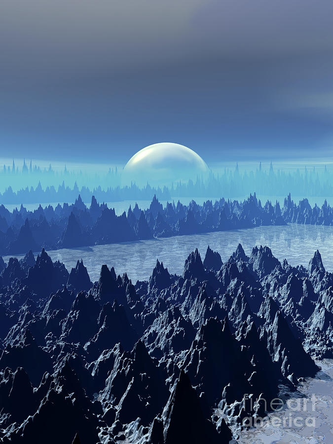 Mysterious Planet Digital Art by Phil Perkins