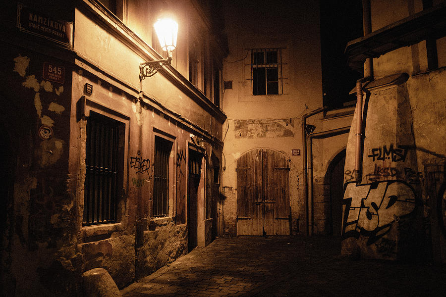 Mysterious Prague Street Photograph by Martin Vorel Minimalist Photography