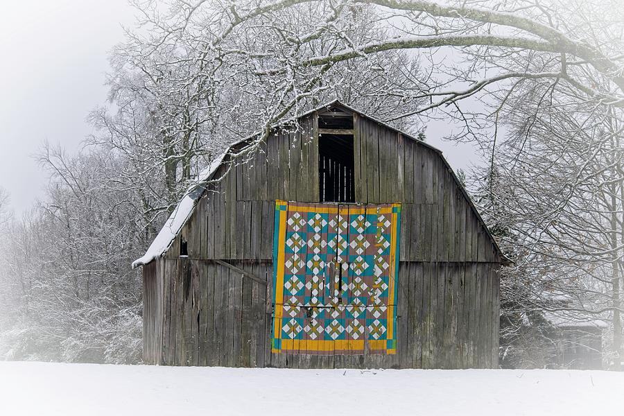 Mysterious Quilt On Barn Photograph