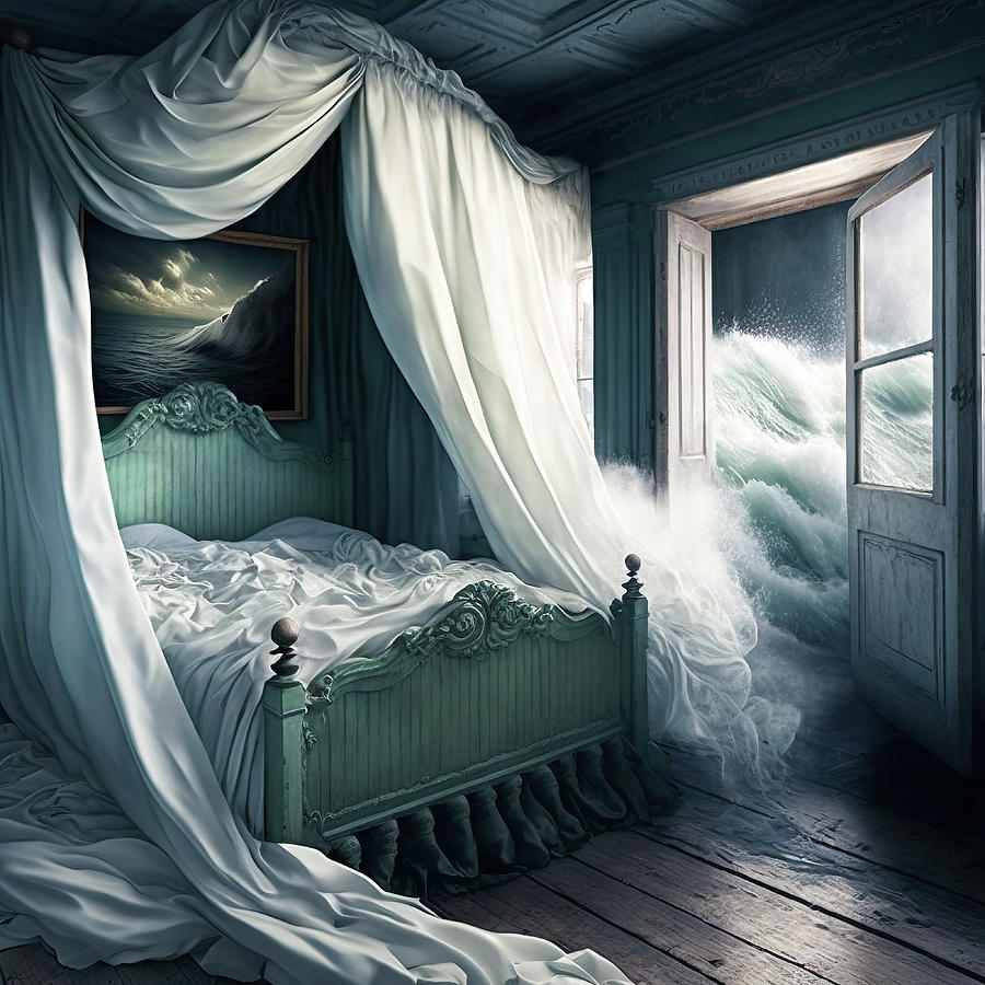 Mysterious Victorian Bedroom 02 Melancholy Digital Art by Matthias Hauser