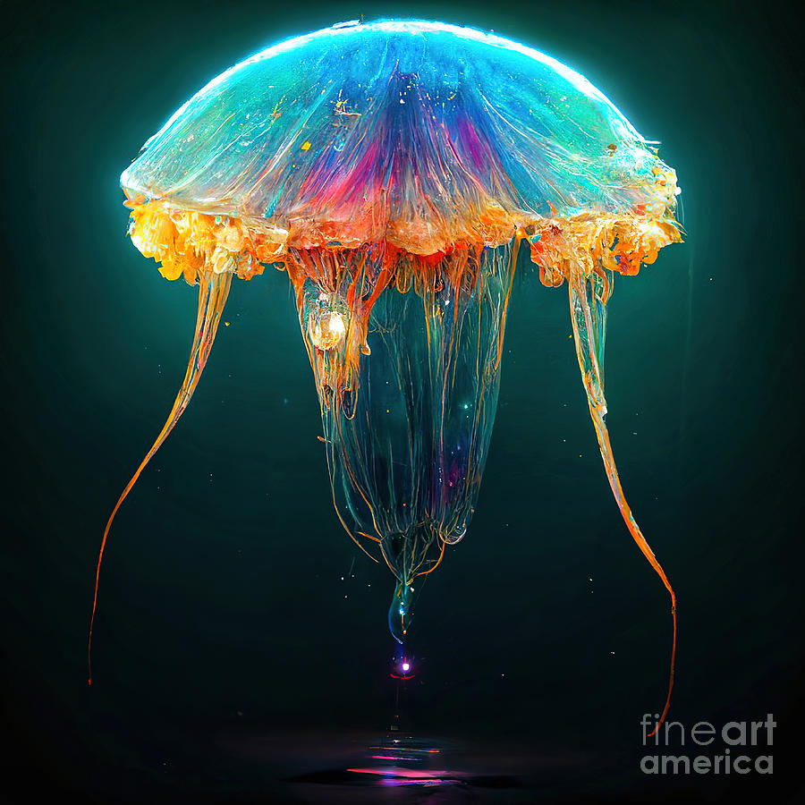 Mystical World of the Jellyfish Mixed Media by John DeGaetano