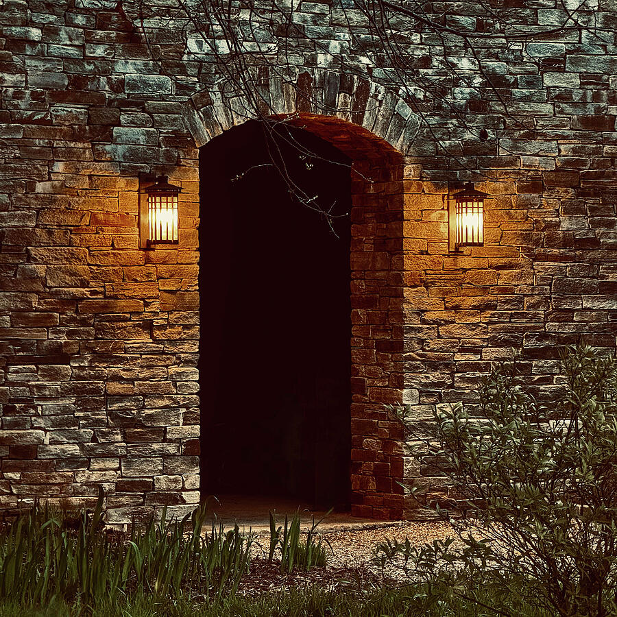 Stone Wall Photograph - Mystery Doorway by Denise Harty