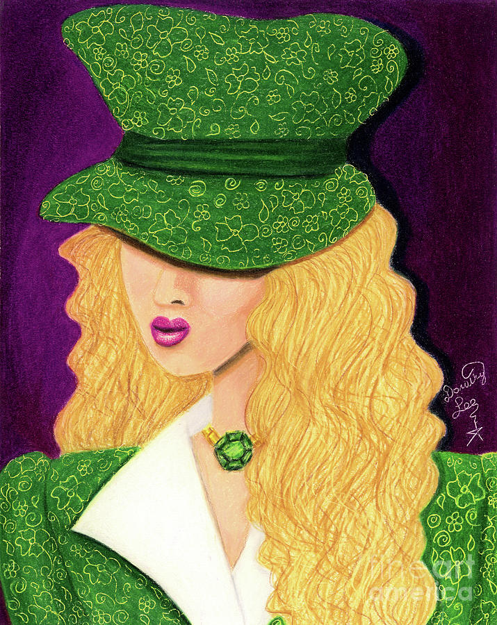 Mystery Girl Mad Hatter Painting by Dorothy Lee