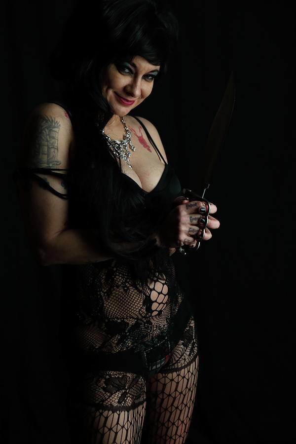 Mysti as Elvira Photograph by Cully Firmin
