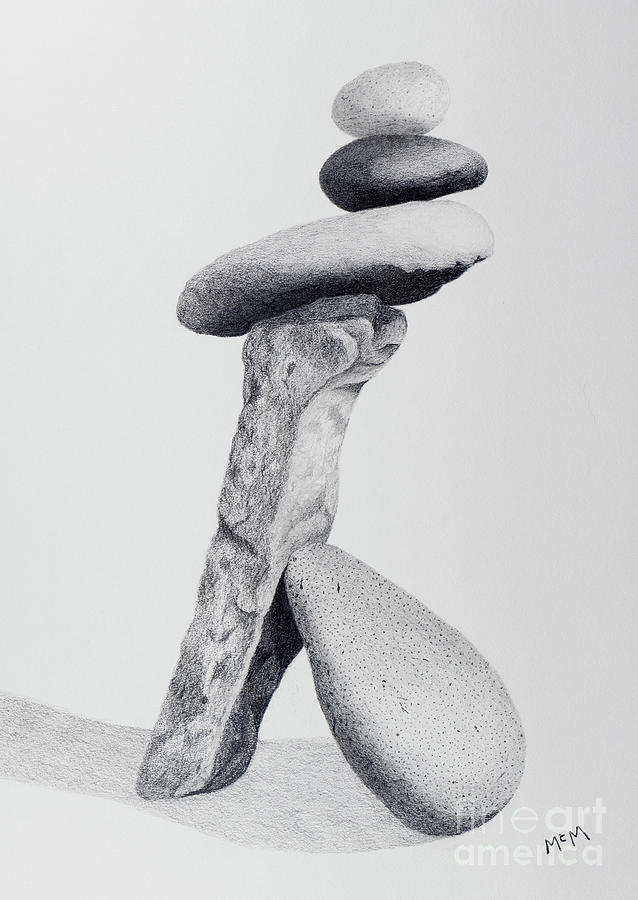 Mystic Cairn 5 Drawing by Garry McMichael