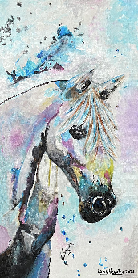 Mystic Horse Painting by Larry L Headley