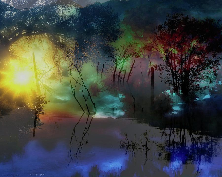 Mystic Lagoon Digital Art by Norman Brule