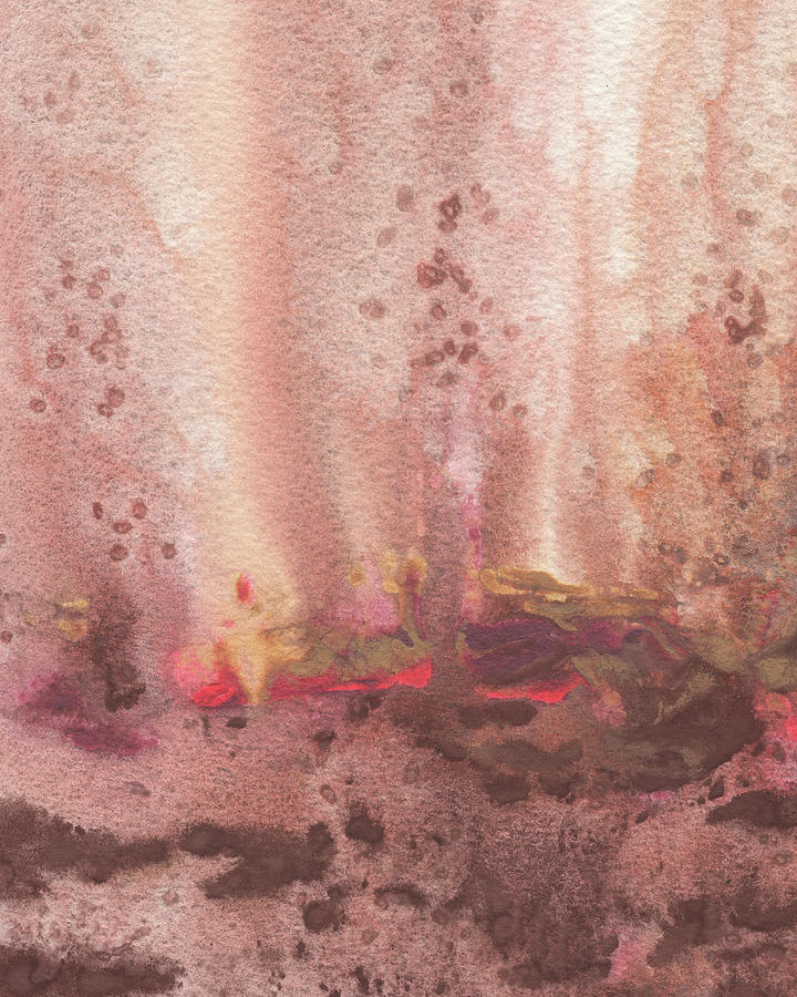 Mystic Landscape Abstract Watercolor I Painting by Irina Sztukowski