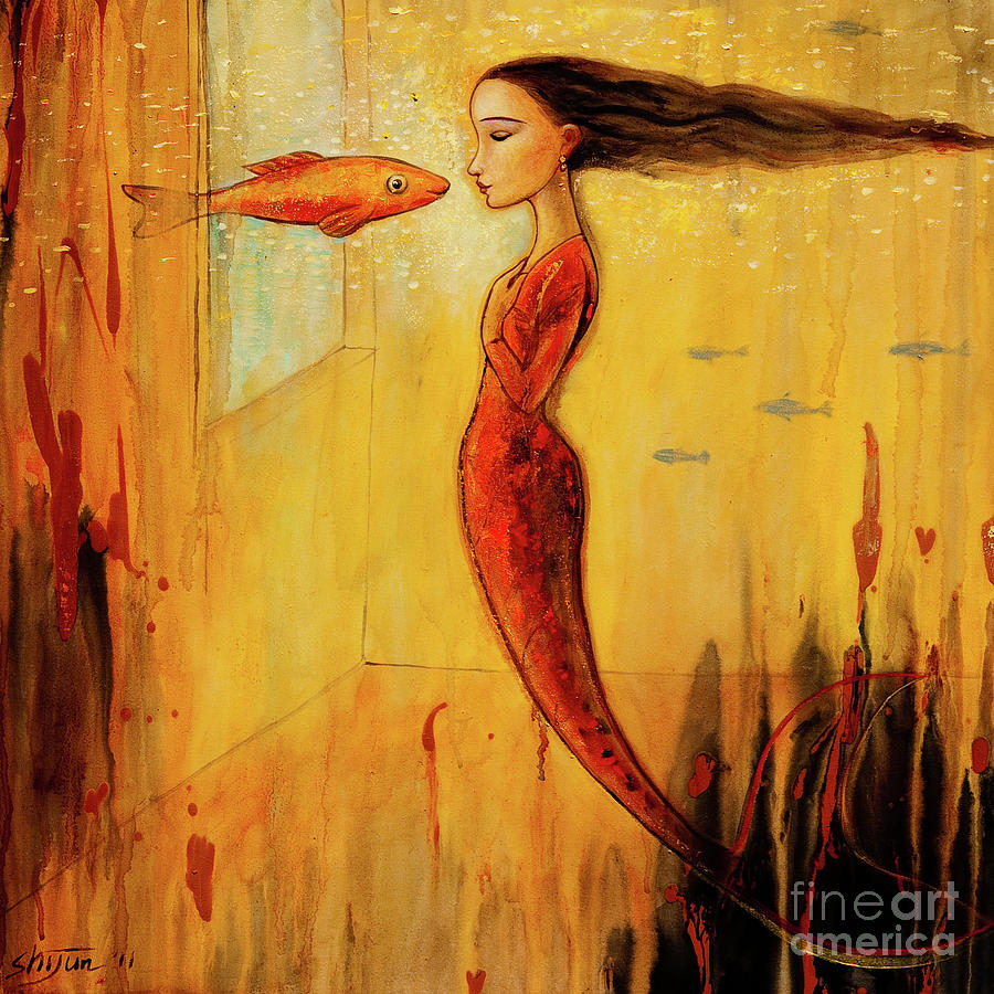 Mystic Mermaid Painting by Shijun Munns