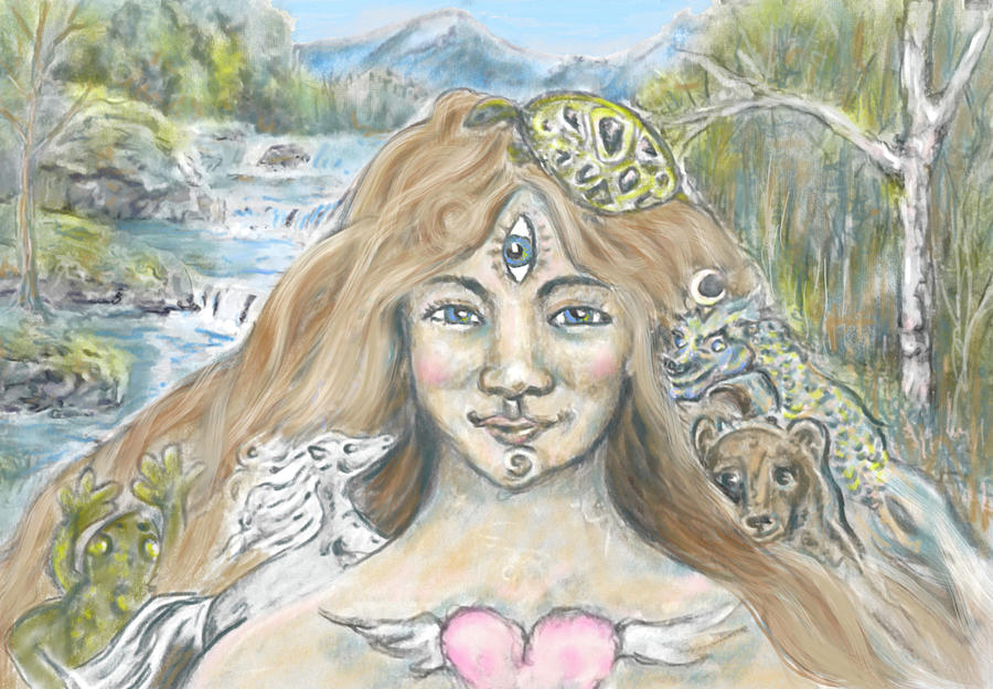 Mystic Mountain Gal Mixed Media by Suzan Sommers