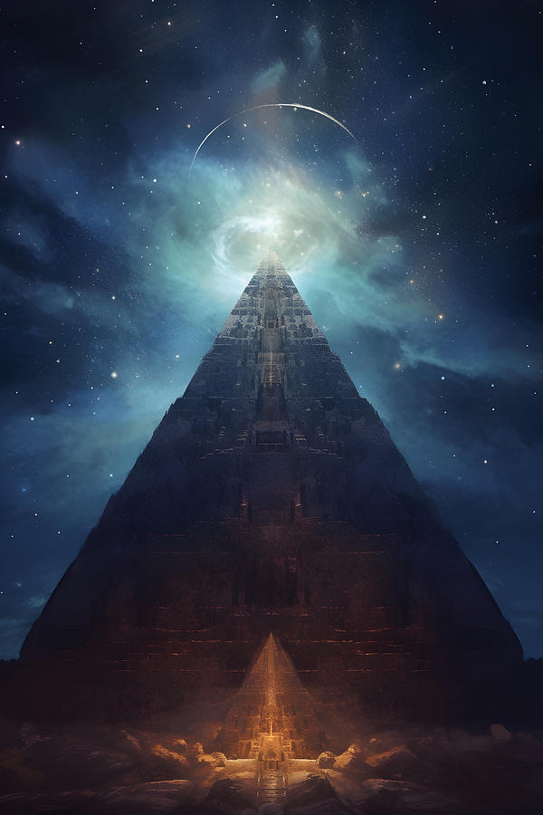 pyramid, colorful, universe, clouds, smoke, Midjourney, AI art, desert |  2688x1536 Wallpaper - wallhaven.cc
