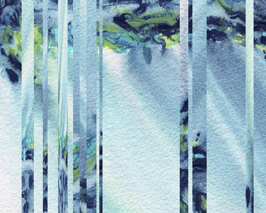 Mystic Rain Abstract Modern Decor Watercolor IV Painting by Irina Sztukowski