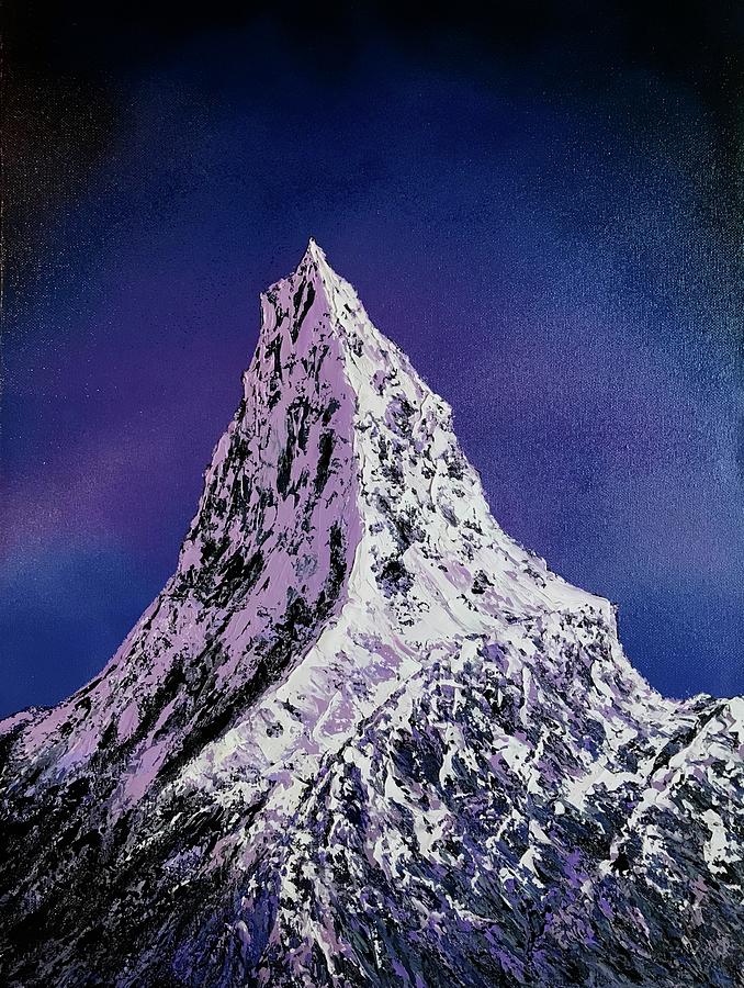 Mystic Shades of Purple Mountain  Painting by Willy Proctor