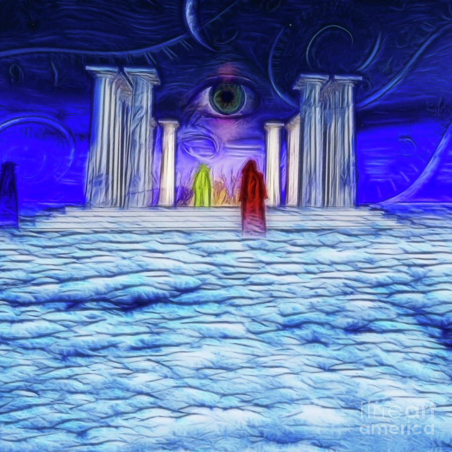 Mystic Temple of Light Digital Art by Bruce Rolff