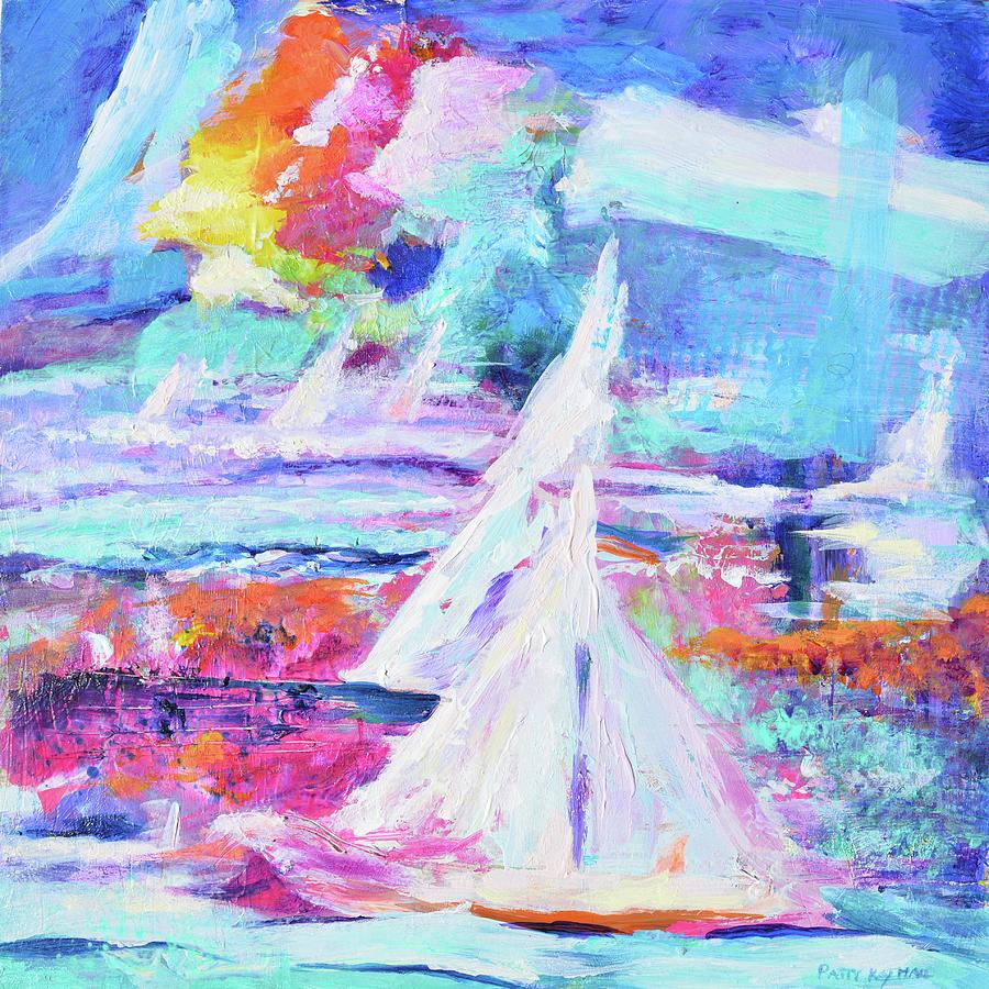 Newport Winds Sailboats Painting by Patty Kay Hall
