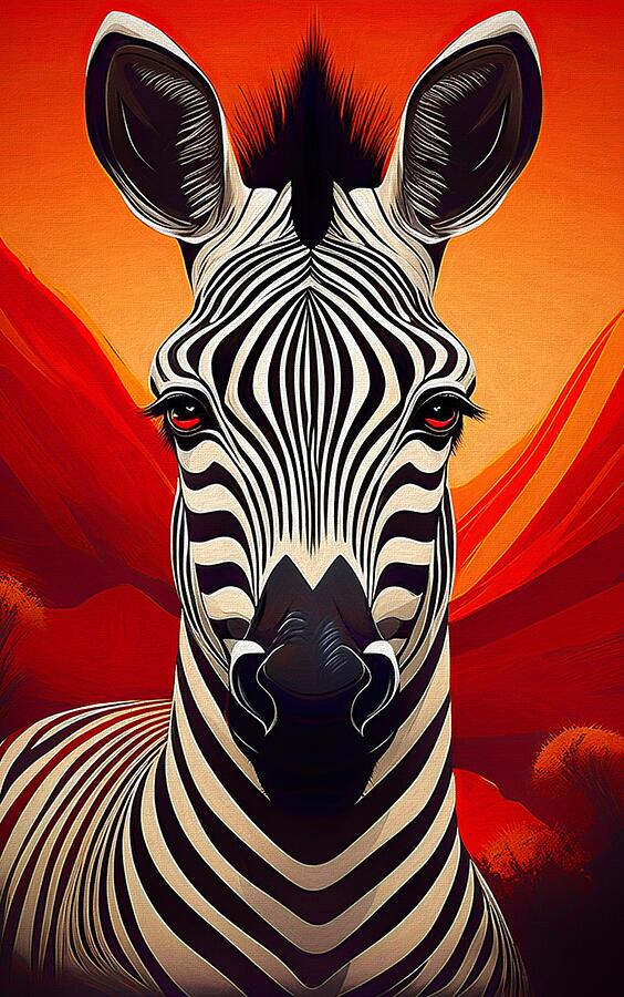 Mystic Zebra Mixed Media by Susan Rydberg