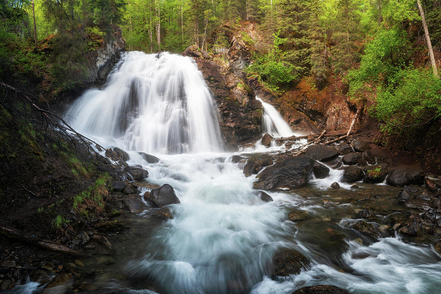 Mystical Barbara Falls - Upper Eagle Creek Falls Photograph