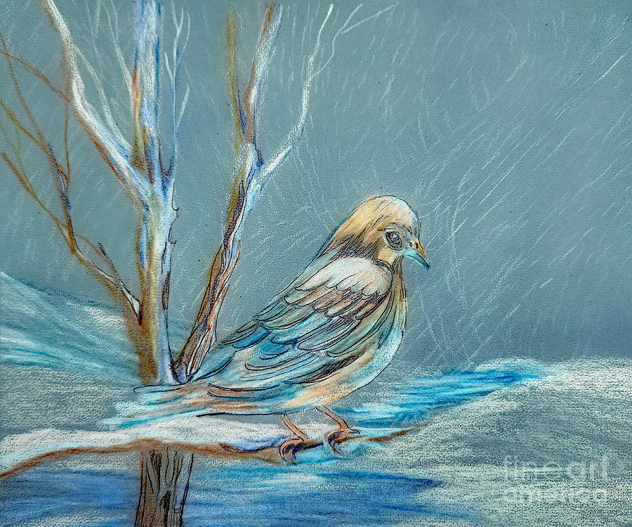 Sparrow Drawing - Mystical Bird by Mindy Newman