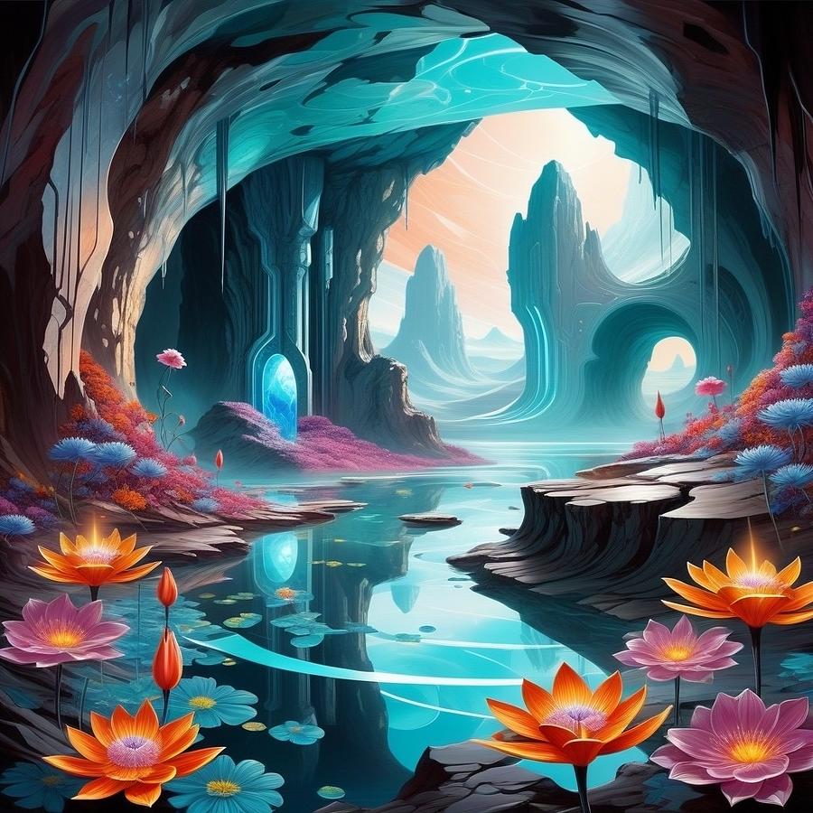 Mystical Cave Digital Art By Mehmet Demirtas - Fine Art America