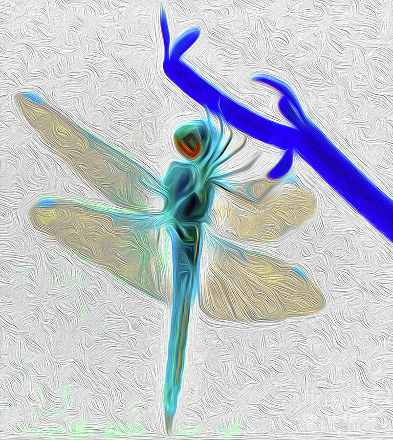 Mystical Dragonfly Mixed Media by Jimi Bush Pixels