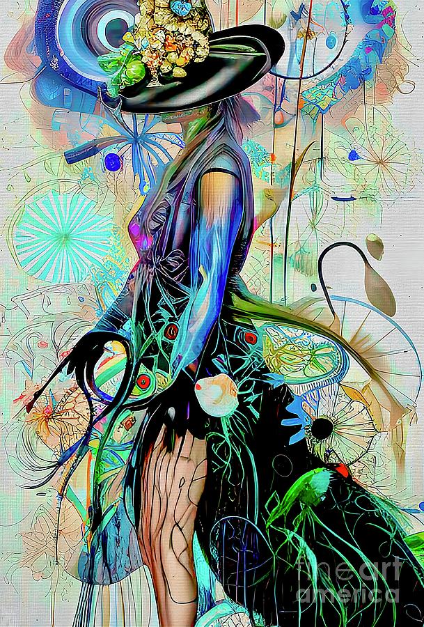 Mystical Flora Dress Digital Art by Lauries Intuitive