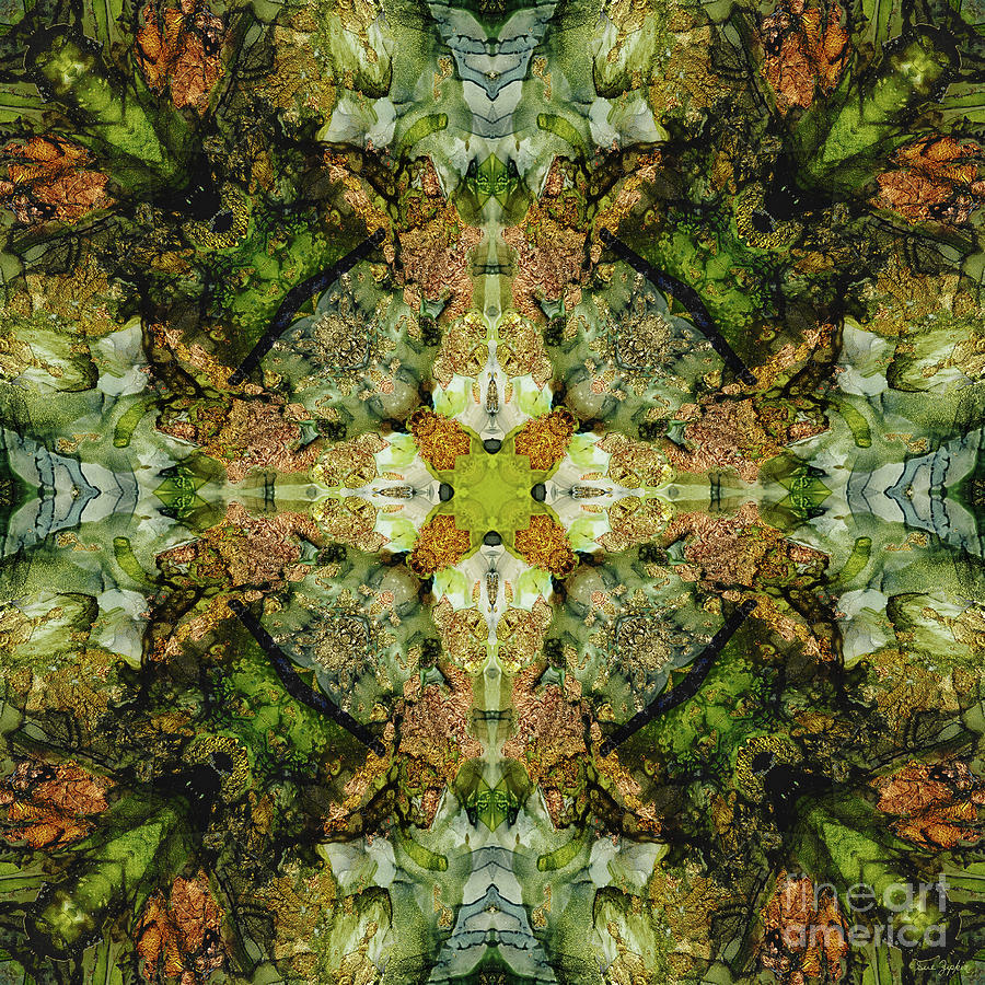 Mystical Forest Kaleidoscope 4 Painting by Sue Zipkin